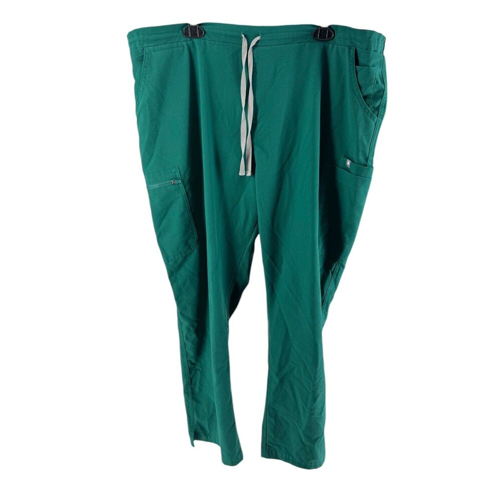 Figs Women's Petite Green High Waisted Yola Skinny Scrub Pants Size XXL